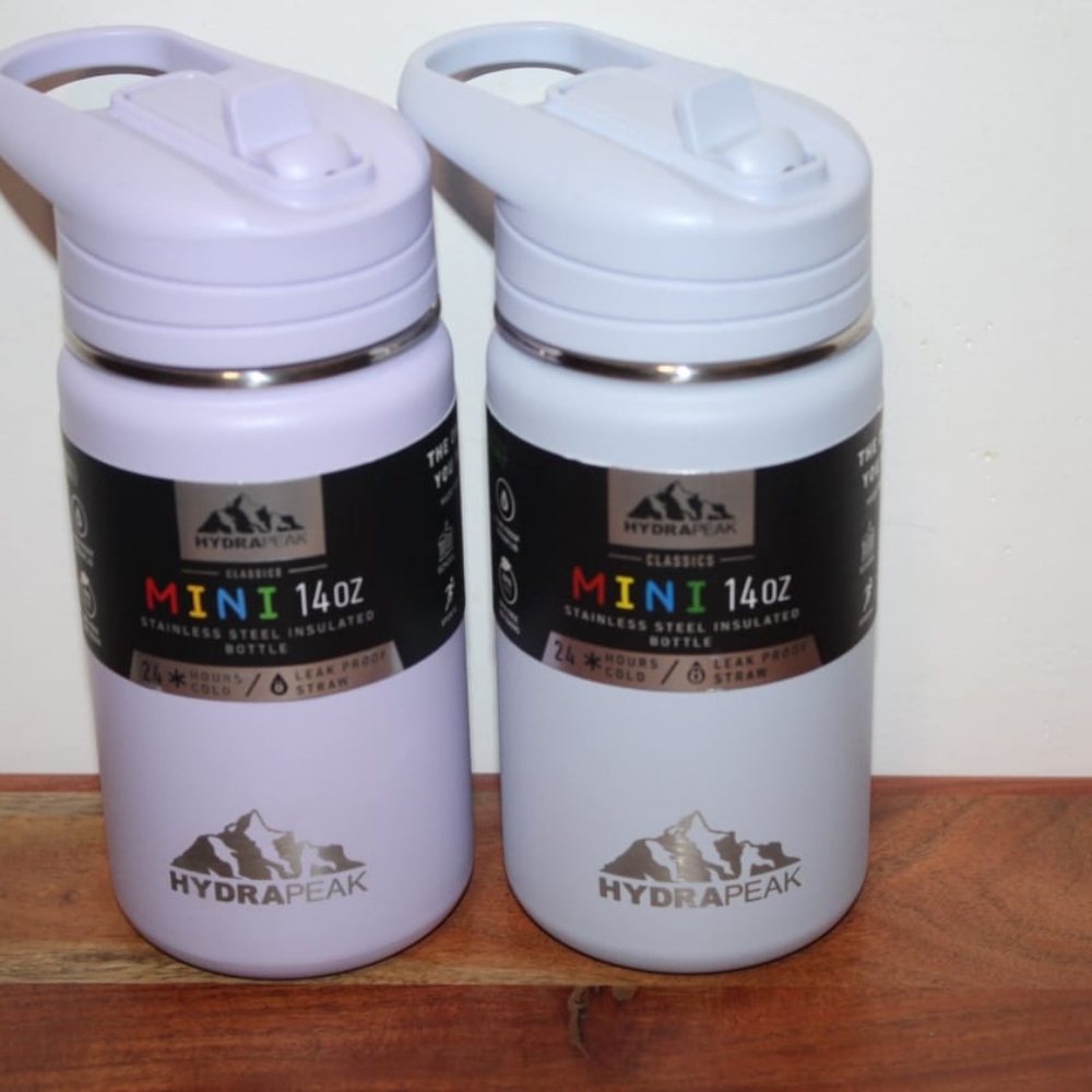 Hydrapeak Kids Insulated Bottles - Lavender and Light Gray